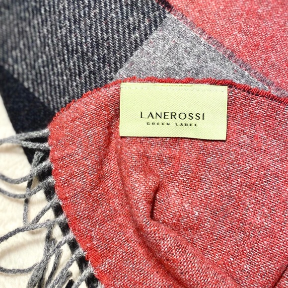 LANEROSSI Cotton/ Wool Blanket Throw Wrap - Picture 3 of 10